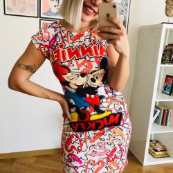 M&M digital mini elbise  M&M digital mini elbise