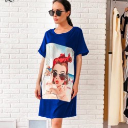 Summer Baskı Tunik Elbise Summer Baskı Tunik Elbise