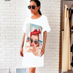 Summer Baskı Tunik Elbise Summer Baskı Tunik Elbise