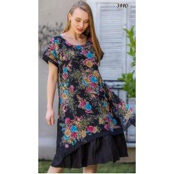 Çiçek desen salaş elbise