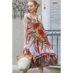 Çiçek desenli salaş elbise