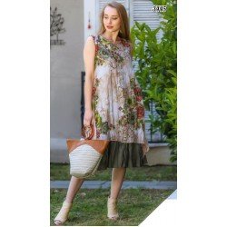 Çiçek desenli salaş elbise