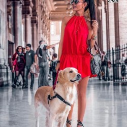 Boyun Askılı Mini Elbise