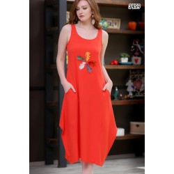 Tüy Nakışlı Salaş Elbise