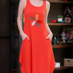 Tüy Nakışlı Salaş Elbise Tüy Nakışlı Salaş Elbise