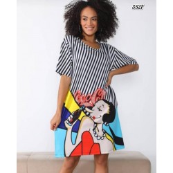 Safinaz Çizgi Desen Tunik Elbise Safinaz Çizgi Desen Tunik Elbise