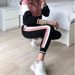 Şerit Detay Yaka Fermuarlı İkili Takım Şerit Detay Yaka Fermuarlı İkili Takım