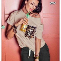 Cep Payetli Salaş Bluz Cep Payetli Salaş Bluz