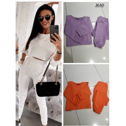 Kayık Yaka Bel Lastikli İkili Takım