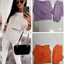 Kayık Yaka Bel Lastikli İkili Takım Kayık Yaka Bel Lastikli İkili Takım