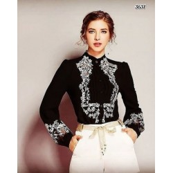 Dantel Tasarım Piliseli Gömlek