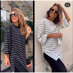 Double Kol Yırtmaçlı Tshirt