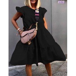 Omuz Fırfır Salaş Elbise