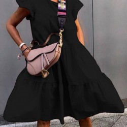 Omuz Fırfır Salaş Elbise Omuz Fırfır Salaş Elbise