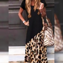Eteği leopar salaş elbise Eteği leopar salaş elbise