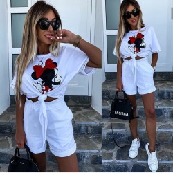 Mickey Şortlu Bağlamalı İkili Takım