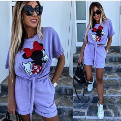 Mickey Şortlu Bağlamalı İkili Takım