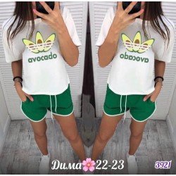 Avocado şort tshirt ikili takım