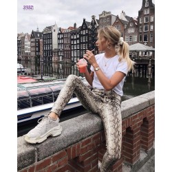 Yılan Desen Skinny Jean