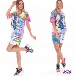 Dijital baskı mini elbise Dijital baskı mini elbise