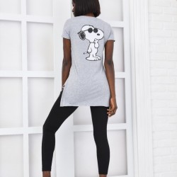 Snoopy Taytlı İkili Takım Gri 