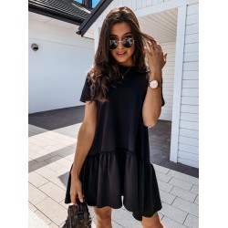 Eteği pileli tasarım elbise