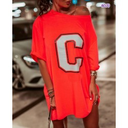 Harf Detaylı Tunik Tshirt Harf Detaylı Tunik Tshirt