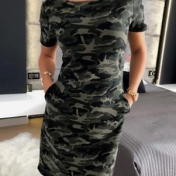 Kamuflaj Detay Cepli Elbise Kamuflaj Detay Cepli Elbise