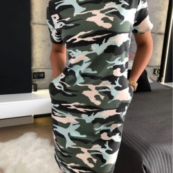 Kamuflaj Detay Cepli Elbise Kamuflaj Detay Cepli Elbise