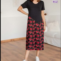 Çiçek desen garnili elbise Çiçek desen garnili elbise