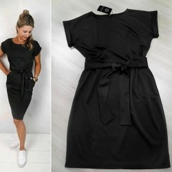 Double Kol Kuşaklı Elbise Double Kol Kuşaklı Elbise