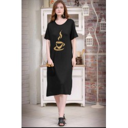 Coffee baskılı elbise