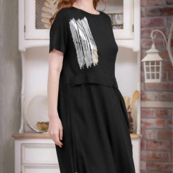 Varak Çizgili Elbise Varak Çizgili Elbise