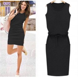 Kuşaklı tasarım iki iplik elbise Kuşaklı tasarım iki iplik elbise