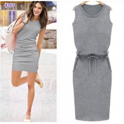 Kuşaklı tasarım iki iplik elbise Kuşaklı tasarım iki iplik elbise