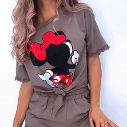 Mickey Kol Ucu Dantel İkili Takım