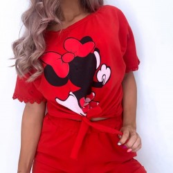 Mickey Kol Ucu Dantel İkili Takım