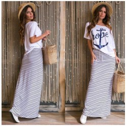 Çapa Desen Etek Tshirt Takım