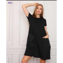 Bol Cepli Mini Elbise Bol Cepli Mini Elbise