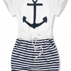 Çapa Desen Mini Elbise