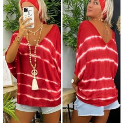 V Yaka Detay Batik Bluz V Yaka Detay Batik Bluz