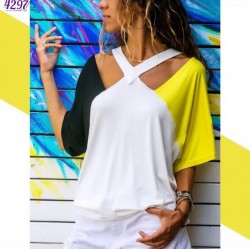 Yaka Bloklu Salaş Bluz