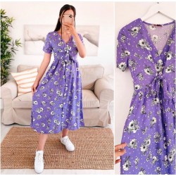 Çıtır Desen Viscon Elbise