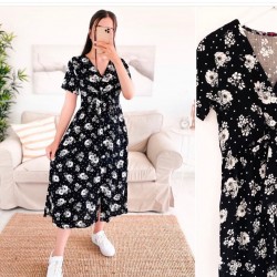 Çıtır Desen Viscon Elbise Çıtır Desen Viscon Elbise