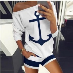 Çapa Desen Şortlu Takım