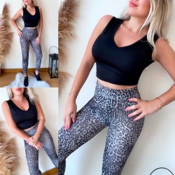 Leopar Tayt Bluz İkili Takım