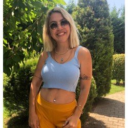 Tophsop Buz Mavi Büstiyer