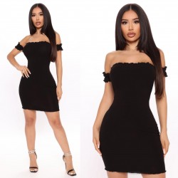 Büzgülü Kaşkorse Elbise