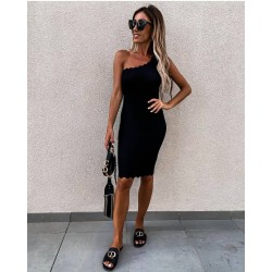 Tek Omuz Merserize Elbise Tek Omuz Merserize Elbise