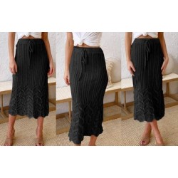 Örme Dantel Lastikli Etek